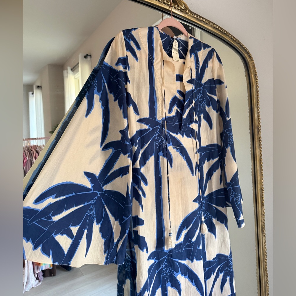 Johanna Ortiz Sotaviento Tunic Blue Palms Dress - Picture 7 of 12